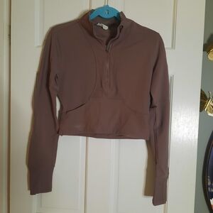 90 Degree By Reflex Women's Dusty Rose Cropped Hoodie